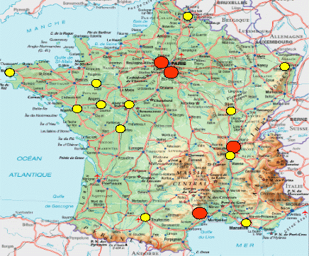 Carte de nos correspondants